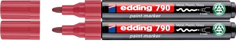 2x Marker olejowy edding e-790 PCR, okrągła, 2-3 mm, różowy