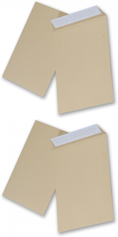 2x Koperta standardowa NC, B5, z paskiem HK, 500 sztuk, brązowy