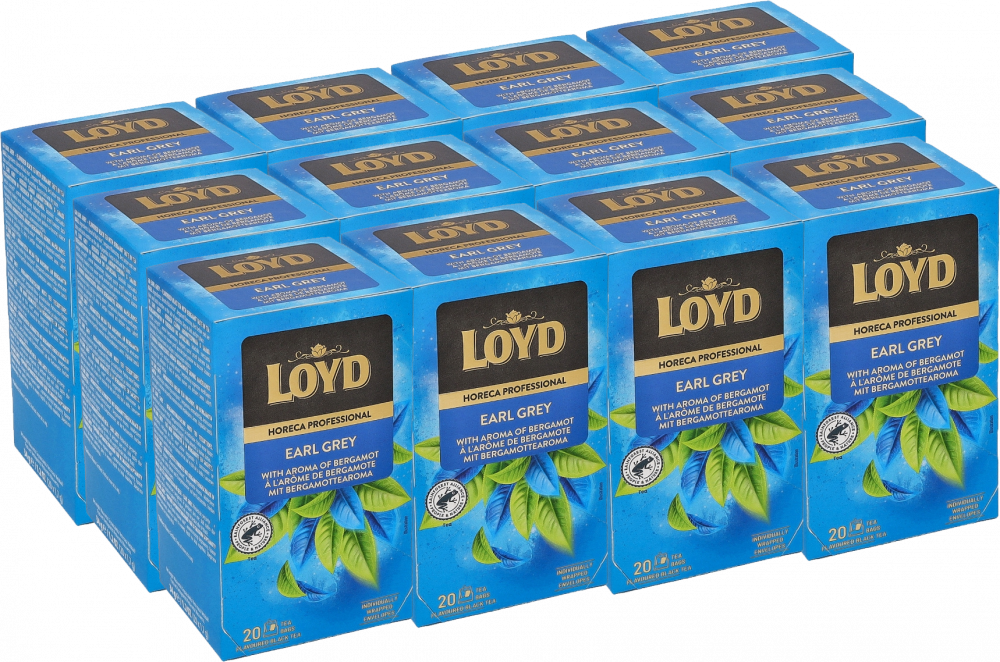 12x Herbata Earl Grey w kopertach Loyd Horeca Premium, 20 sztuk x 1.7g