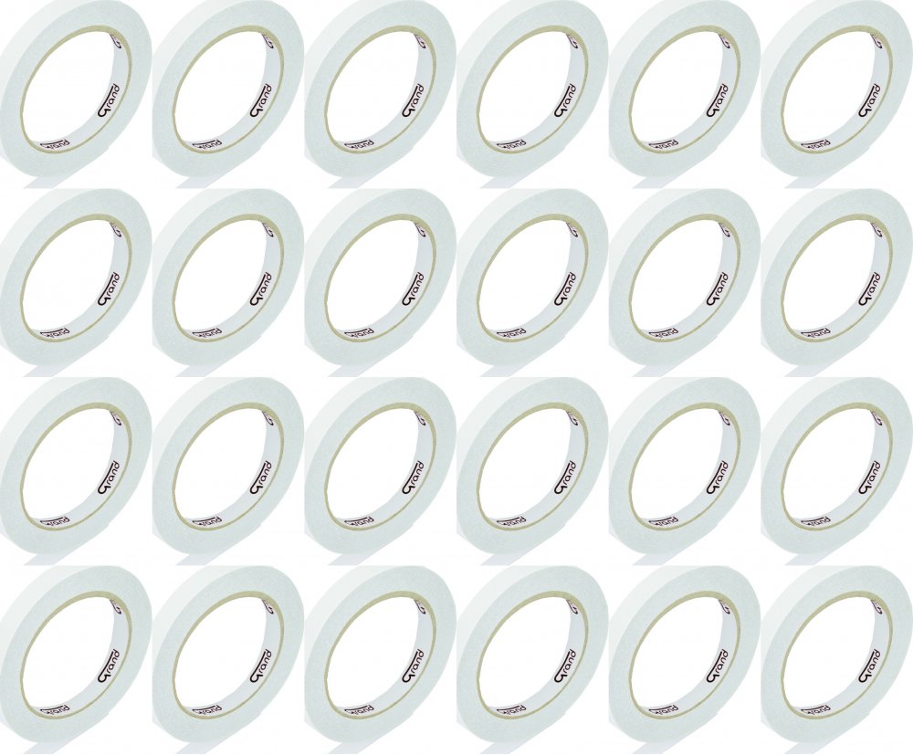 24x Taśma dwustronna Grand, 8mm x 25m, biały