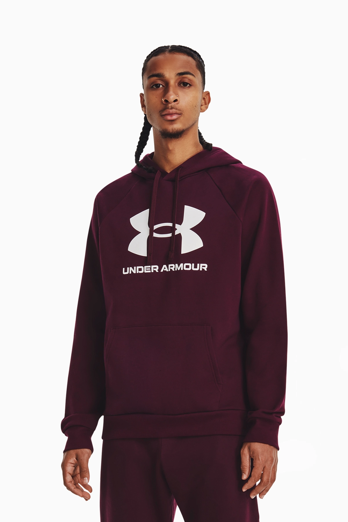 Bluza z kapturem Under Armour Rival Fleece Logo - Bordowy