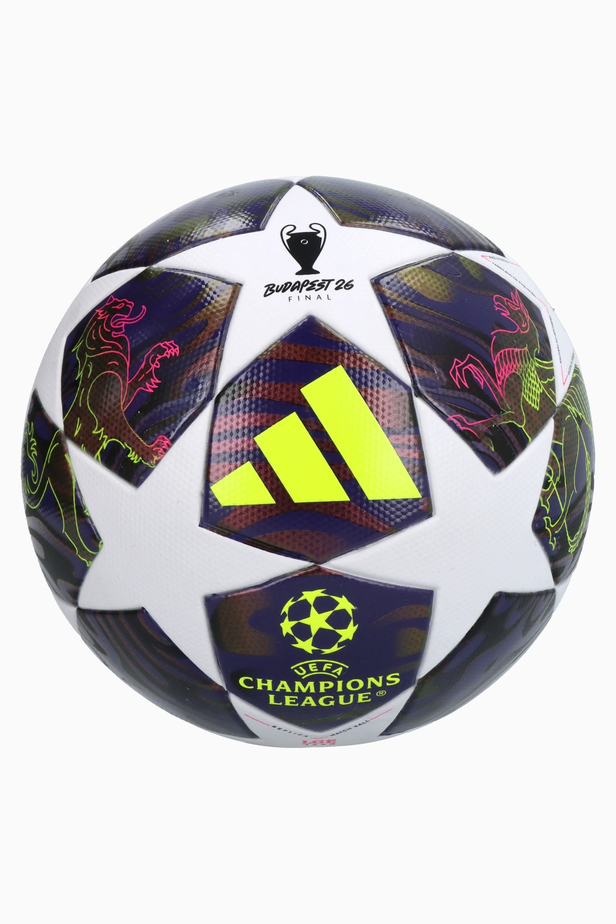 Piłka adidas UCL League J290 25/26 Final rozmiar 4 - Fioletowy
