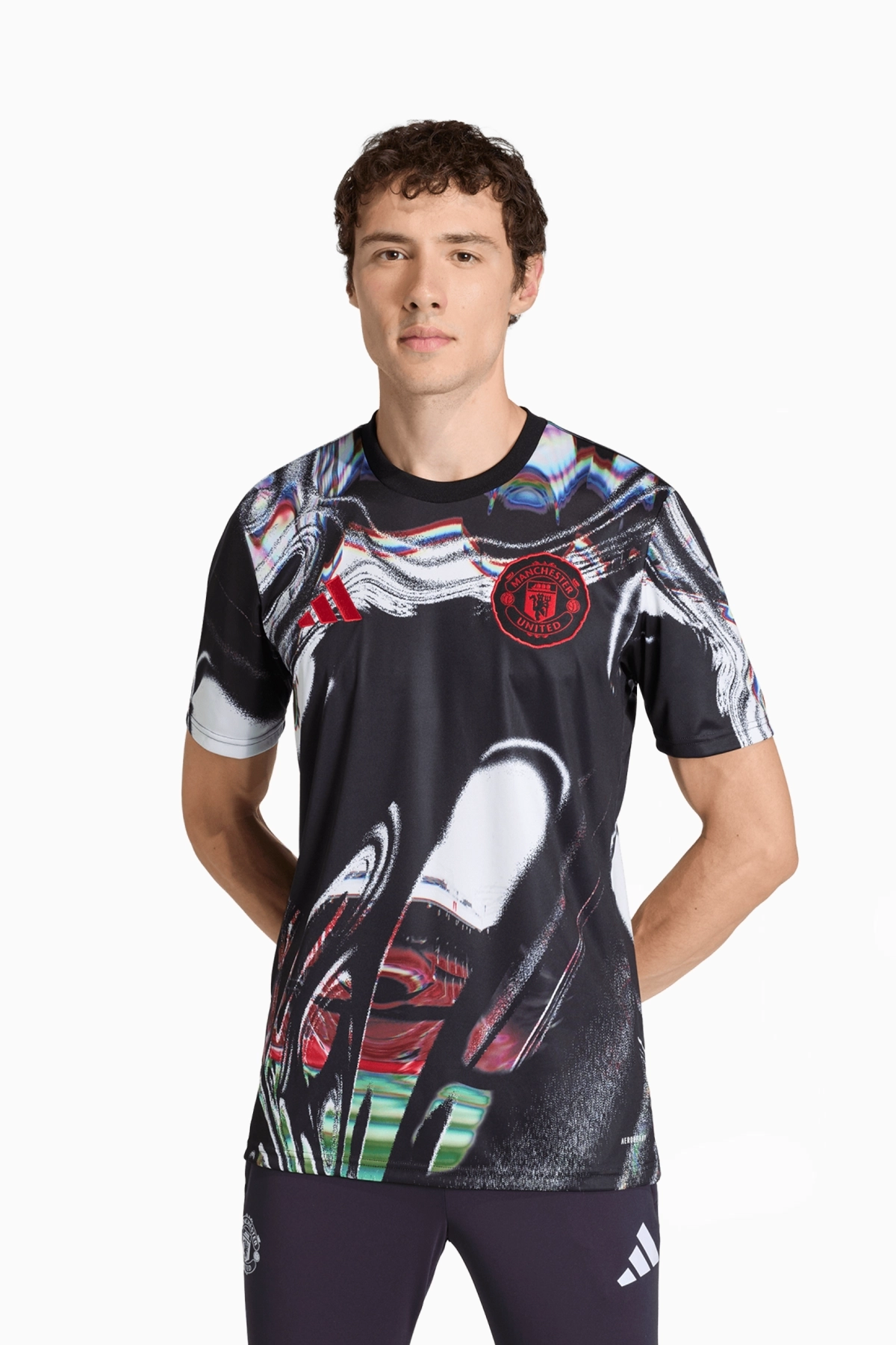 Koszulka adidas Manchester United 25/26 Pre-Match - Czarny