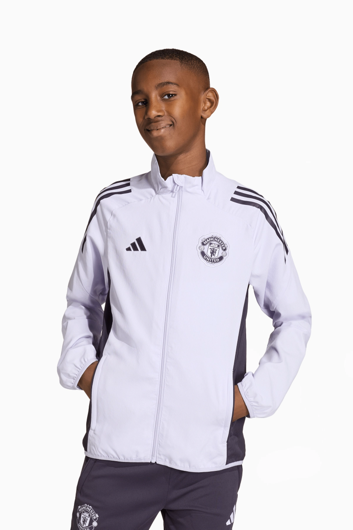 Kurtka adidas Manchester United 25/26 Competition Presentation Junior - Fioletowy