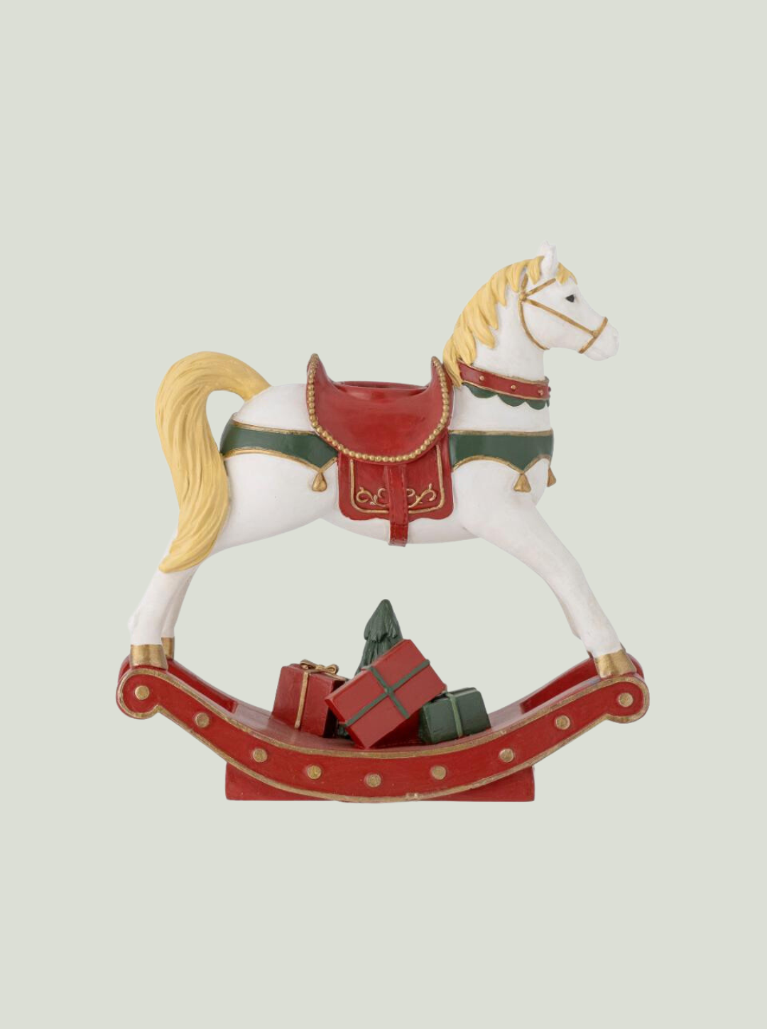 Świąteczny Świecznik Alminowy, czerwony Bloomingville