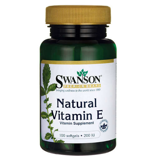 Swanson natural vitamin e 200 iu, 100 kapsułek