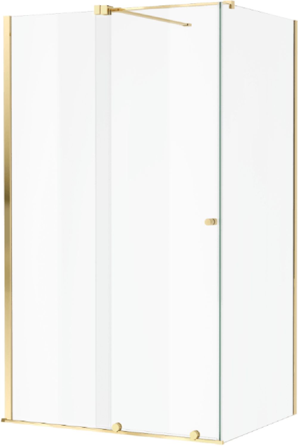 Excellent Ortigo kabina prysznicowa 140x90 cm prostokątna złoty połysk/szkło przezroczyste KAEX.5016.K.1400.0900.GL