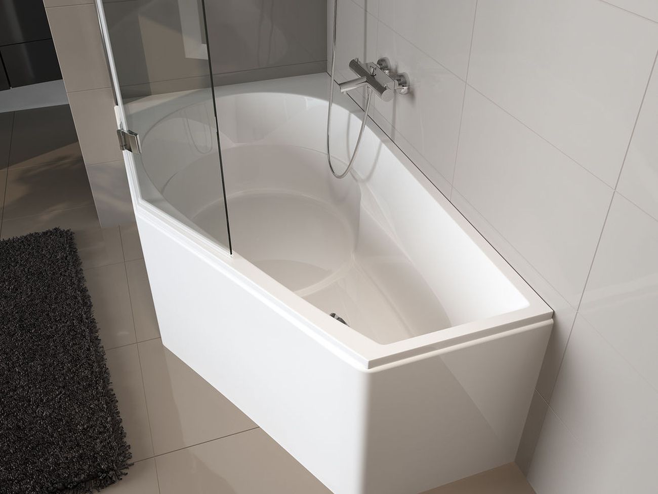 Riho Yukon obudowa do wanny 160x90 cm biała 209283