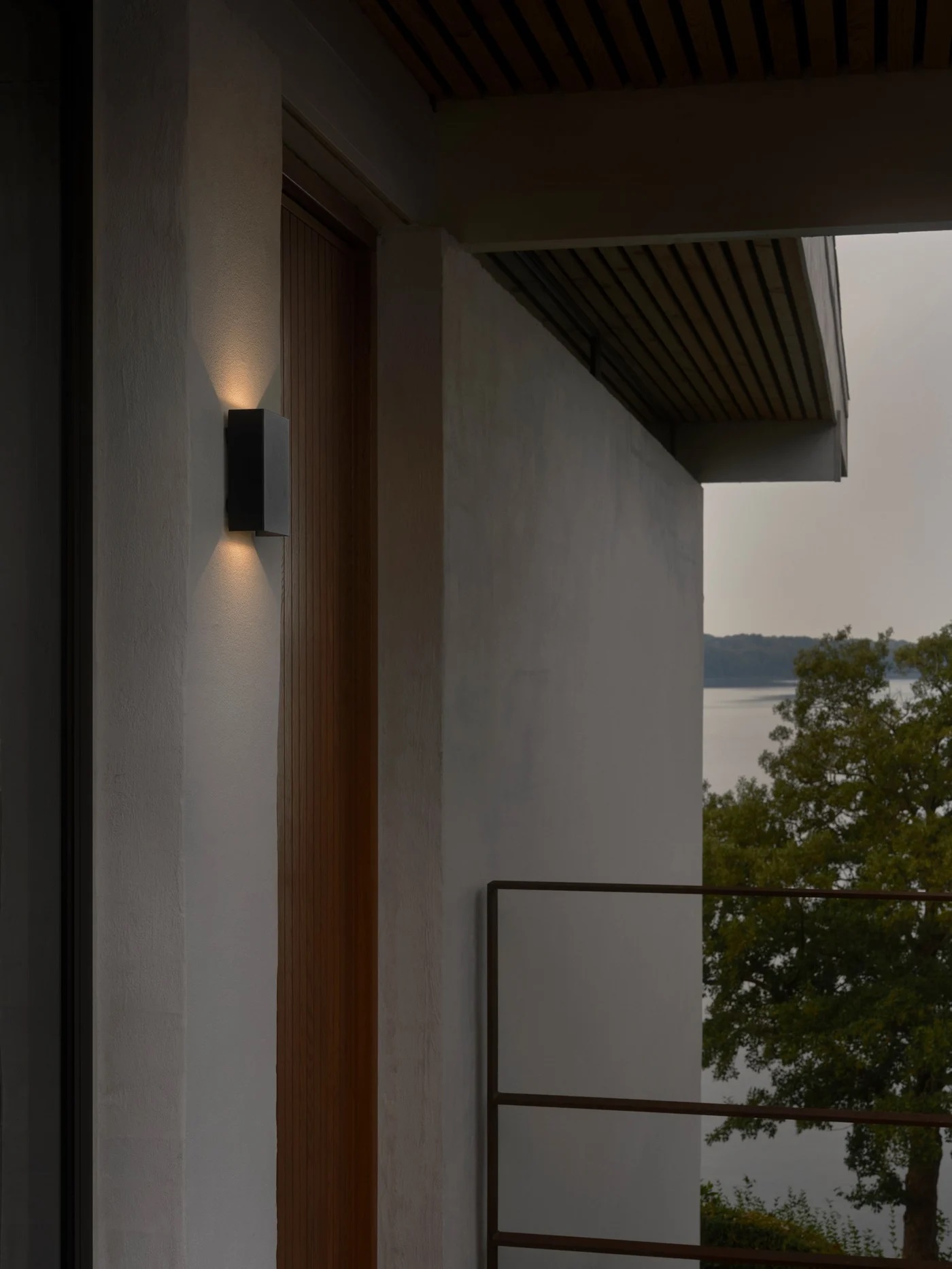 Nordlux Fold kinkiet zewnętrzny 2x3,75 W czarny nadmorski 2518031203