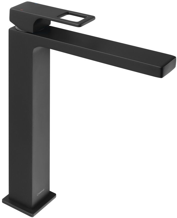 Sapho Forata bateria umywalkowa stojąca wysoka czarny mat FT007/15