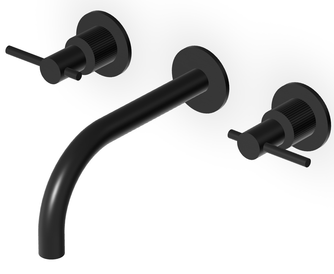 Zucchetti Helm bateria umywalkowa podtynkowa czarny szczotkowany/radełkowanie pionowe ZHL760.XP81G2