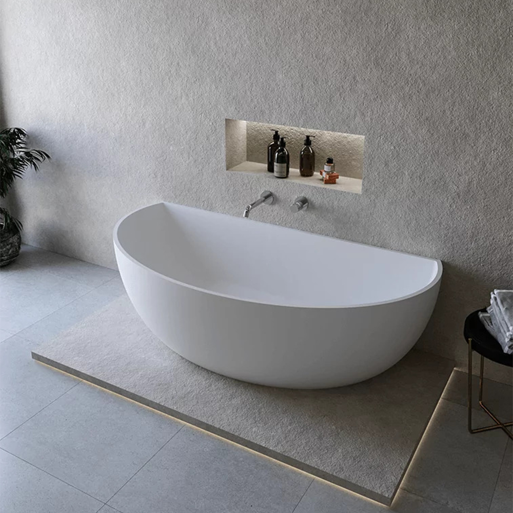 Cristalstone Clasico wanna przyścienna 170x80 cm biała PERLAZPRZELEWEM