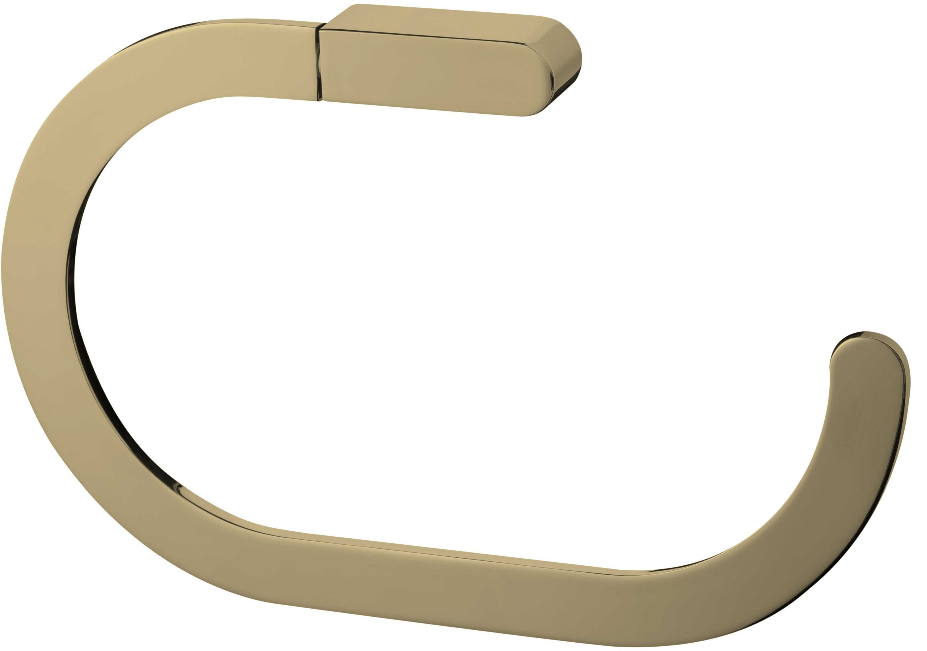 Bisk Nature wieszak na ręcznik ścienny złoty 07951