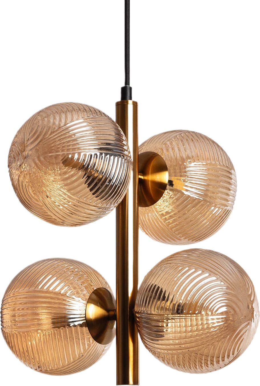 Abruzzo Sogno lampa wisząca 4x40 W bursztynowa ABR-LWS-4XG9