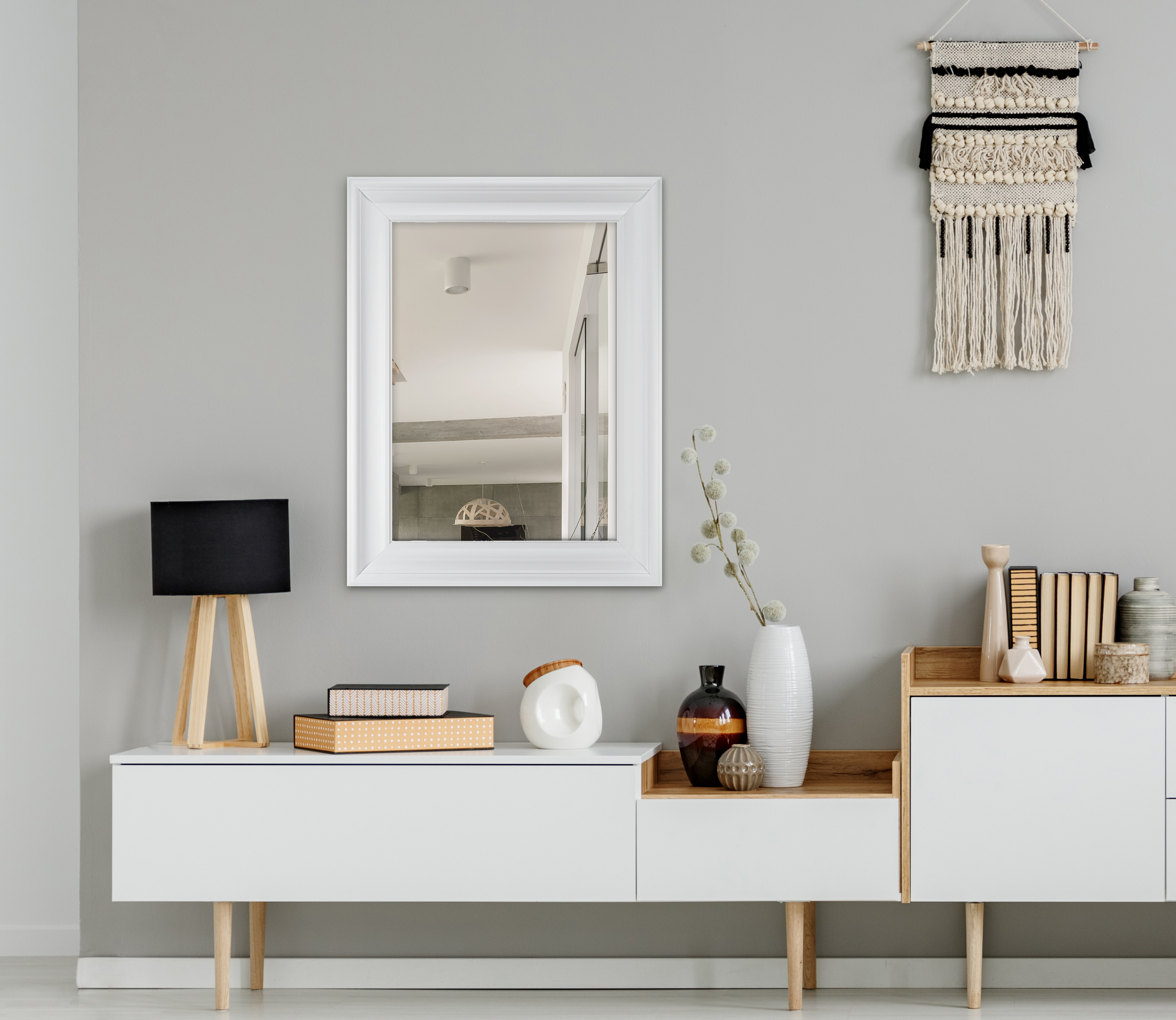 Ars Longa Verona lustro 188x78 cm prostokątne białe VERONA60170-B