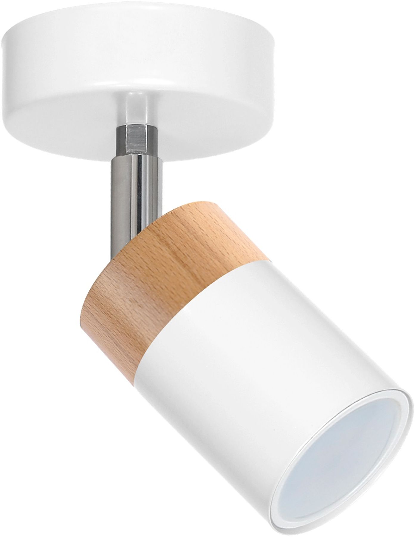 Milagro Joker lampa podsufitowa 1x8W biało/drewniana MLP6299 - Wysyłka w 24h