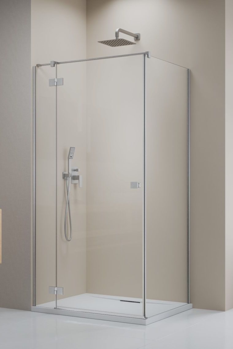 Radaway Essenza Brushed Nickel KDJ ścianka prysznicowa 33,7 cm nikiel szczotkowany/szkło przezroczyste 10470337-91-01L