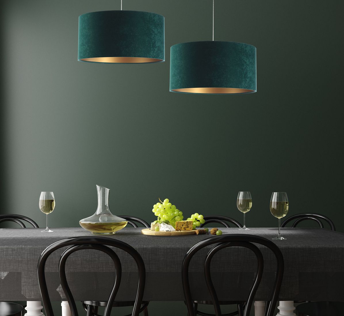 BPS Koncept Standard HomeLight lampa wisząca 1x60 W zielona-złota 010-082-50