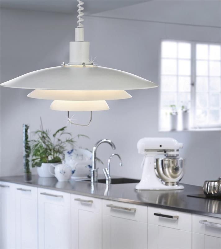 Markslöjd Kirkenes lampa wisząca 1x60 W biała 102281