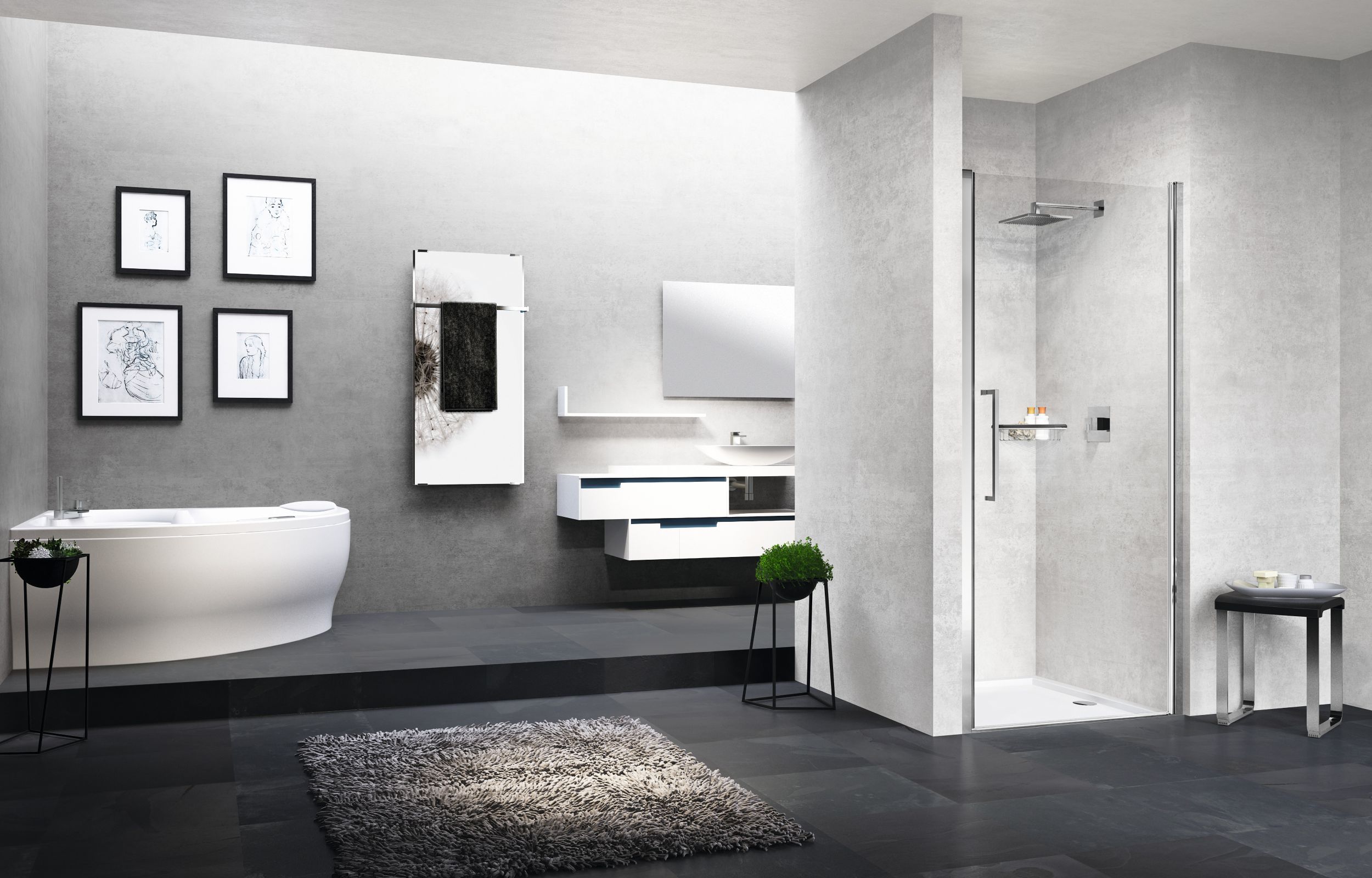 Novellini Young 1B drzwi prysznicowe 97 cm chrom/szkło przezroczyste Y21B97-1K