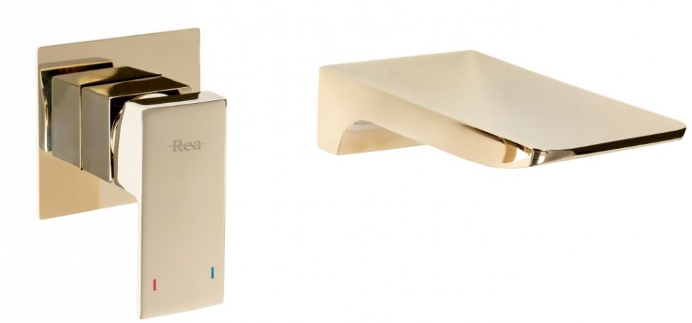 Rea Mason bateria umywalkowa podtynkowa złota REA-B5150