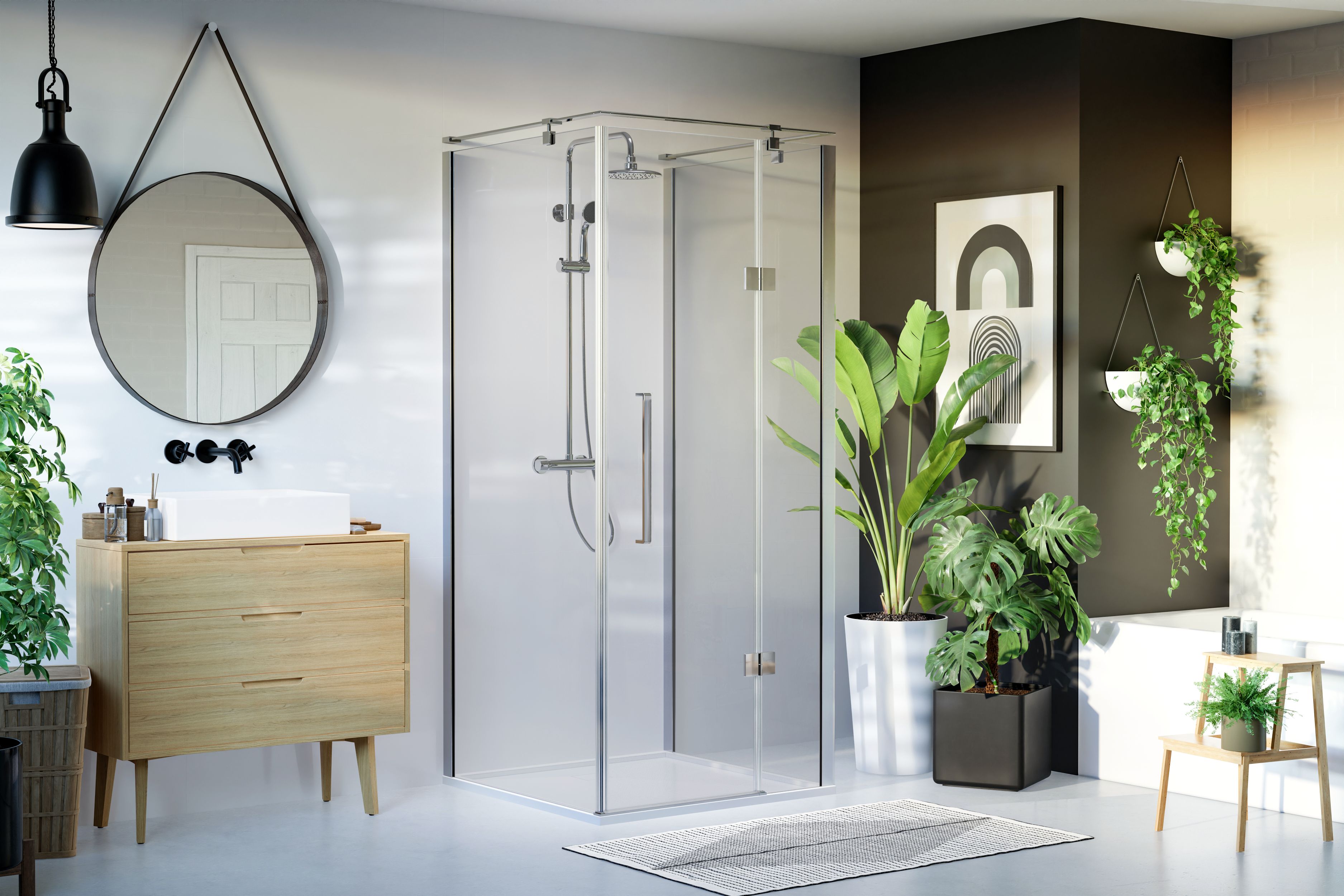 Sea-Horse Creative kabina prysznicowa 100x90 cm prostokątna chrom połysk/szkło przezroczyste BKP248T10/09XP