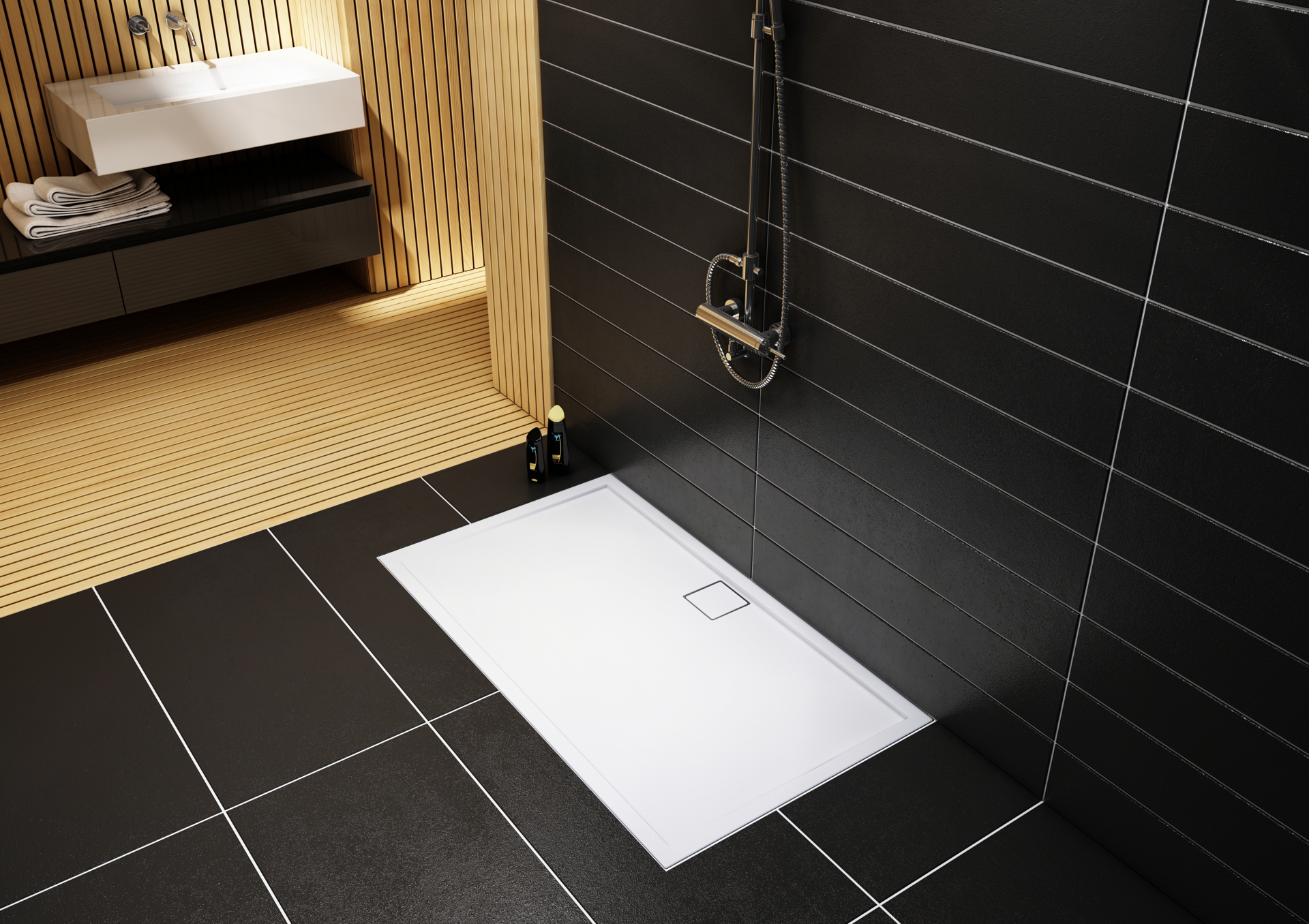 Schedpol Omega brodzik 120x80 cm prostokątny Stonicryl biały gładki 3.0453