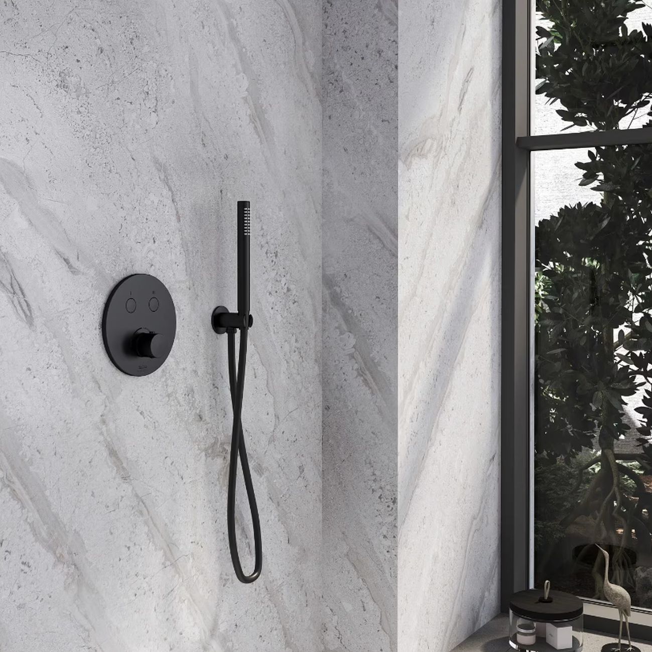 Kronenbach Radia bateria wannowo-prysznicowa podtynkowa czarny mat 19043002SM - Wysyłka w 24h