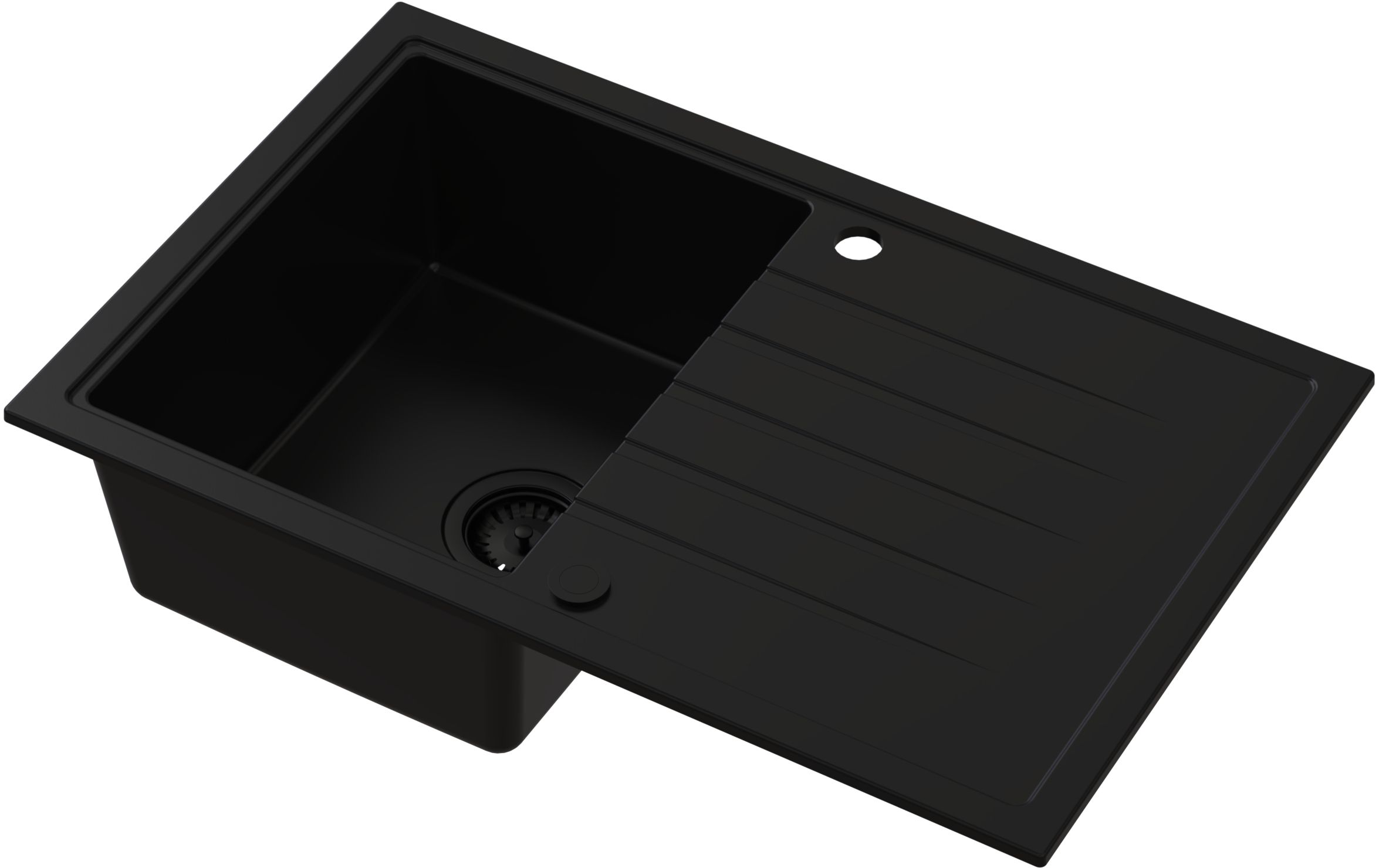 Ruvetti Axel zlewozmywak granitowy 79x50 cm czarny 3001AX_FB160_W - Wysyłka w 24h