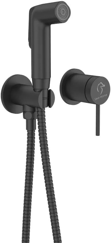 Sea-Horse Ove Black+Black Stick bateria bidetowa z zestawem prysznicowym podtynkowa czarna BJV308/1B-SB2 - Wysyłka w 24h