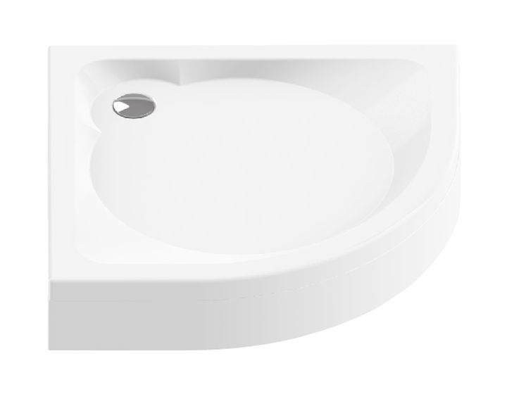 New Trendy Cantare brodzik 90x90 cm półokrągły biały B-0228