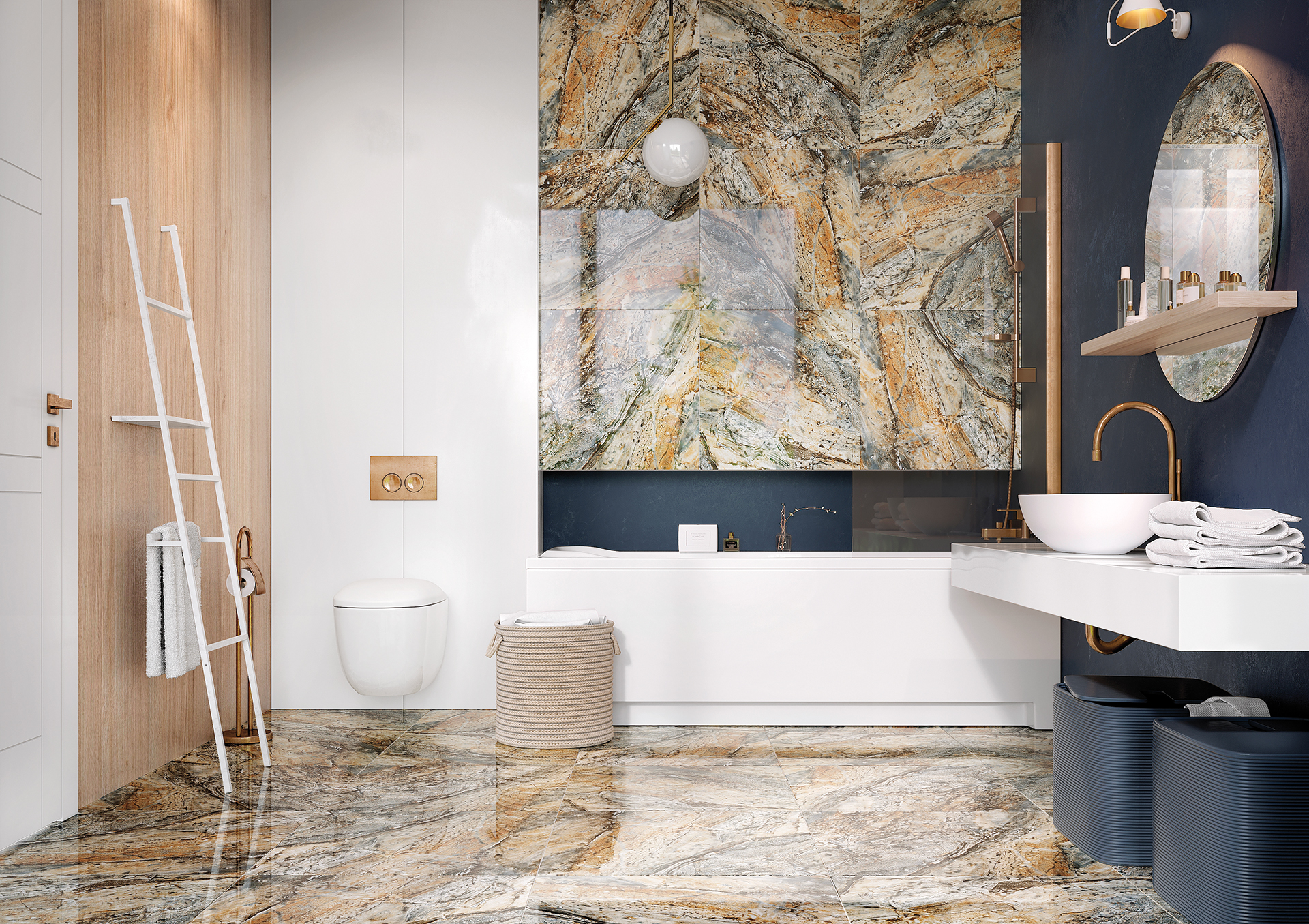 Ceramstic Unique Poler płytka podłogowa 60x60 cm mix kolorów połysk