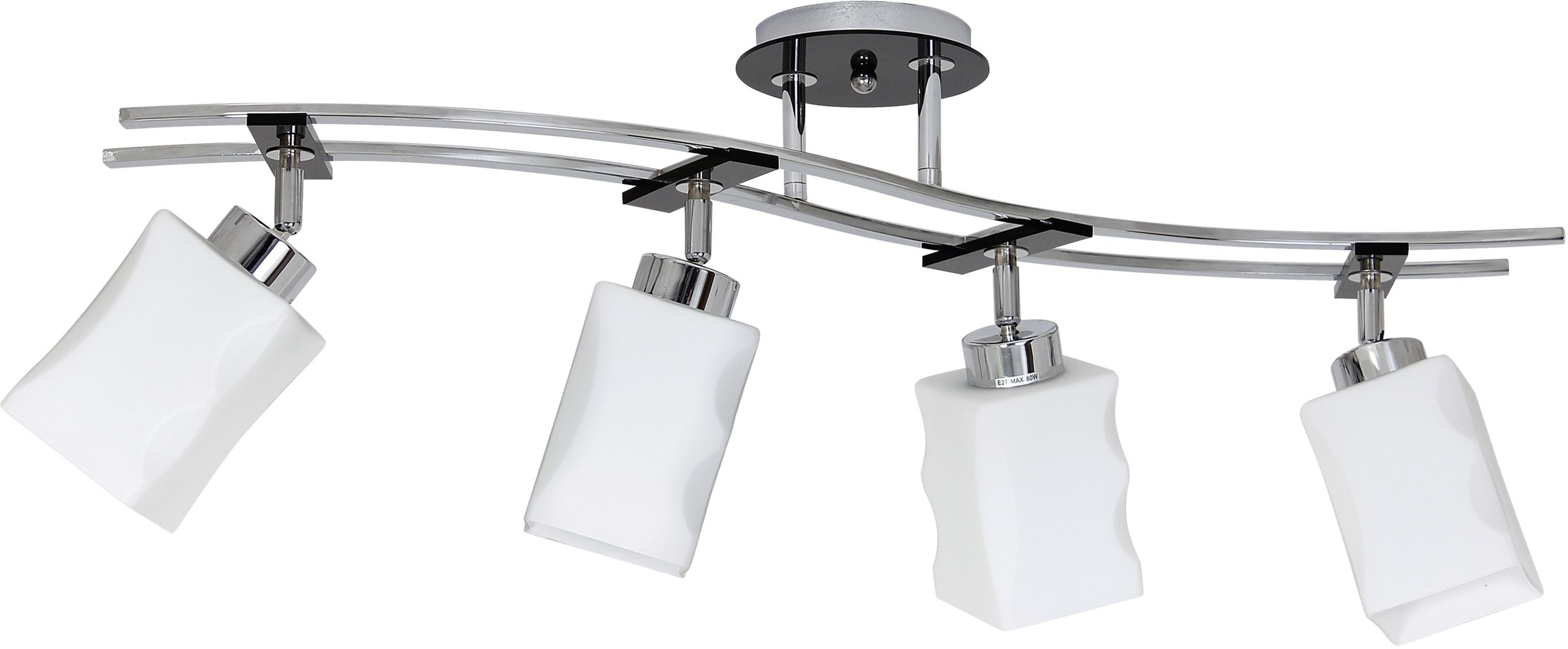 Luminex Derby lampa podsufitowa 4x60 W czarna-chrom 0791