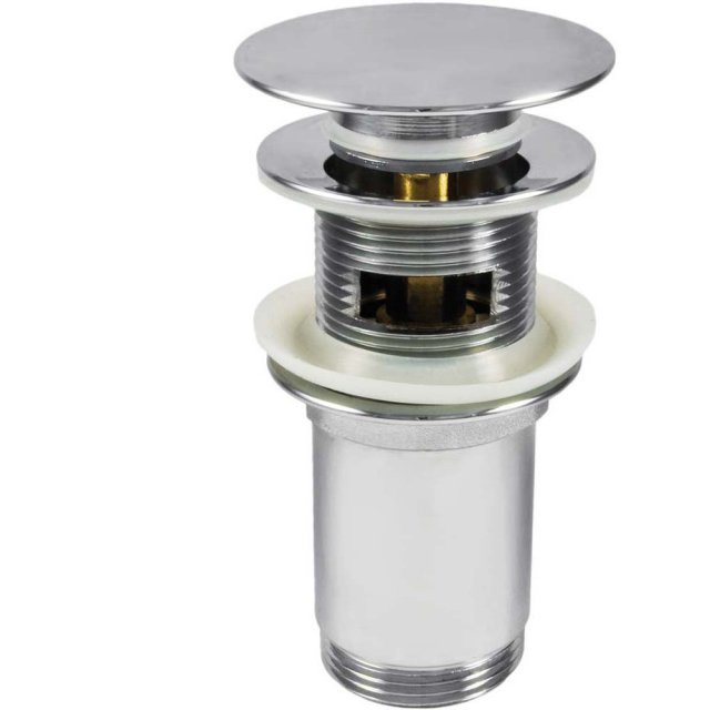 DEANTE Korek CLICK-CLACK chrom okrągły do umywalki lub bidetu z tulej