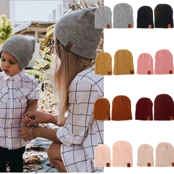 Zestaw 2 czapek dla mamy i dziecka 02