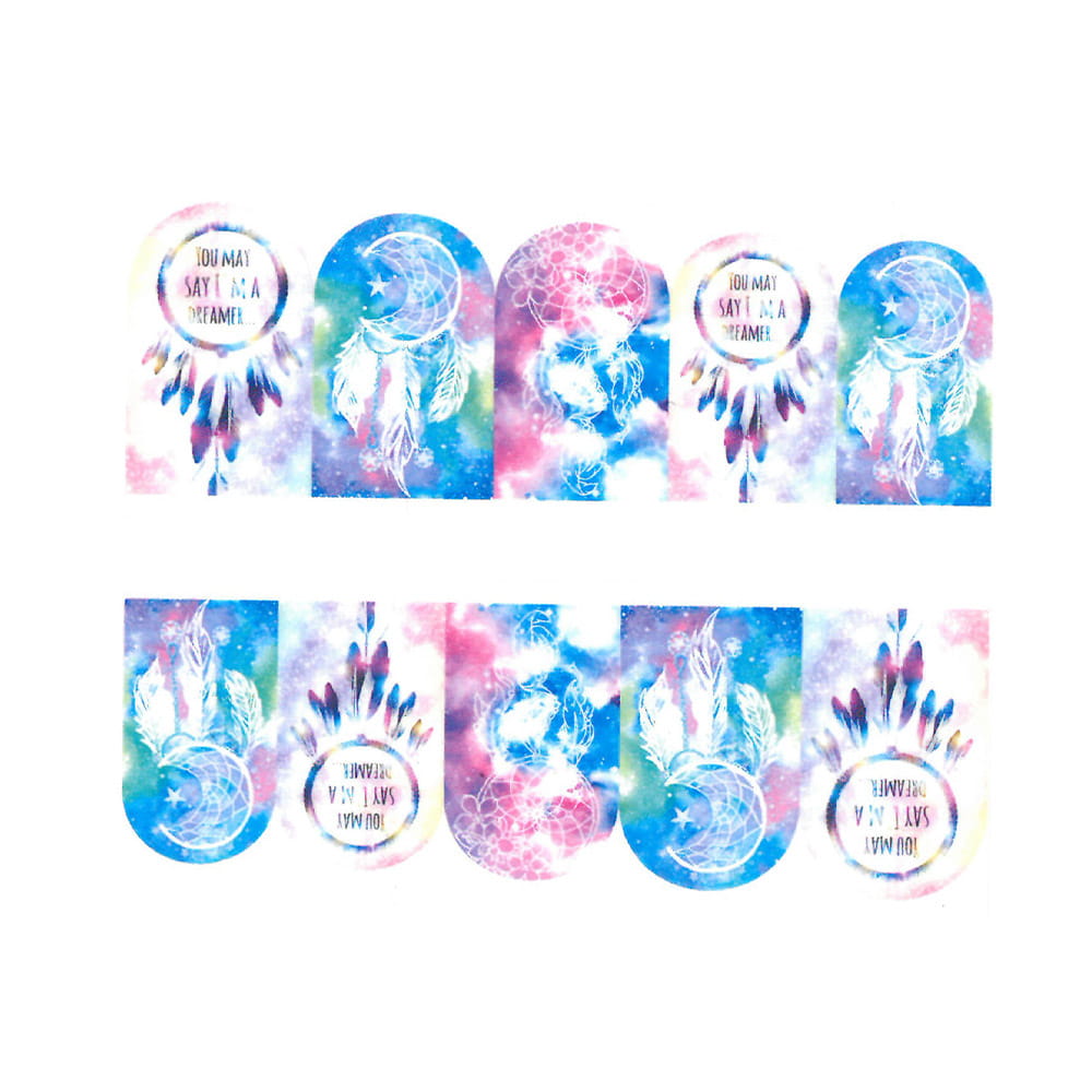 Naklejki wodne do paznokci łapacz snów BN-312