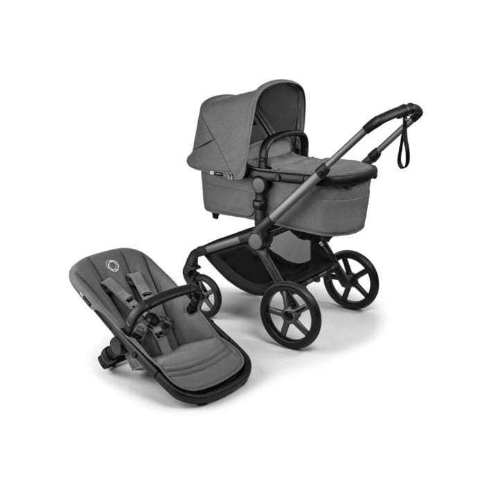 Bugaboo Fox 5 Renew - wózek głęboko-spacerowy-Graphite-Moon Grey-Moon Grey