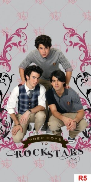 Ręcznik licencyjny - Rock Stars - rozmiar 76x152 wz. R05