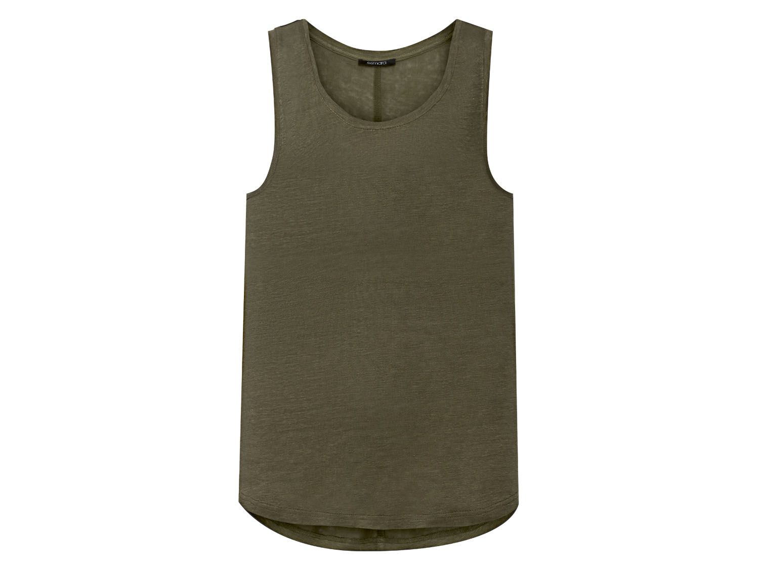 esmara Top damski z lnu, 1 sztuka Khaki, XS 32-34