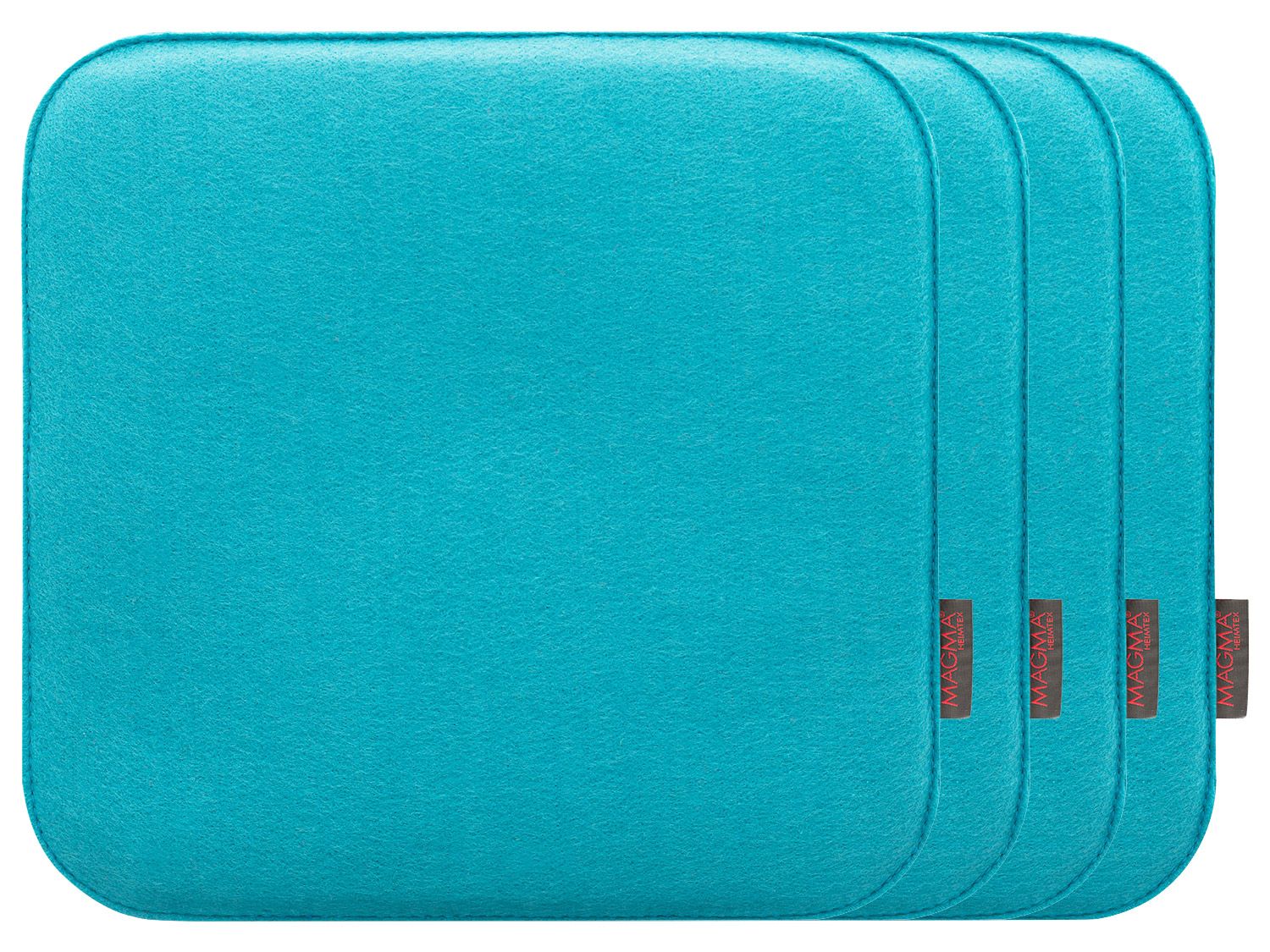 Komplet 4 poduszek na krzesło Magma Avaro Czworokątny, Petrol