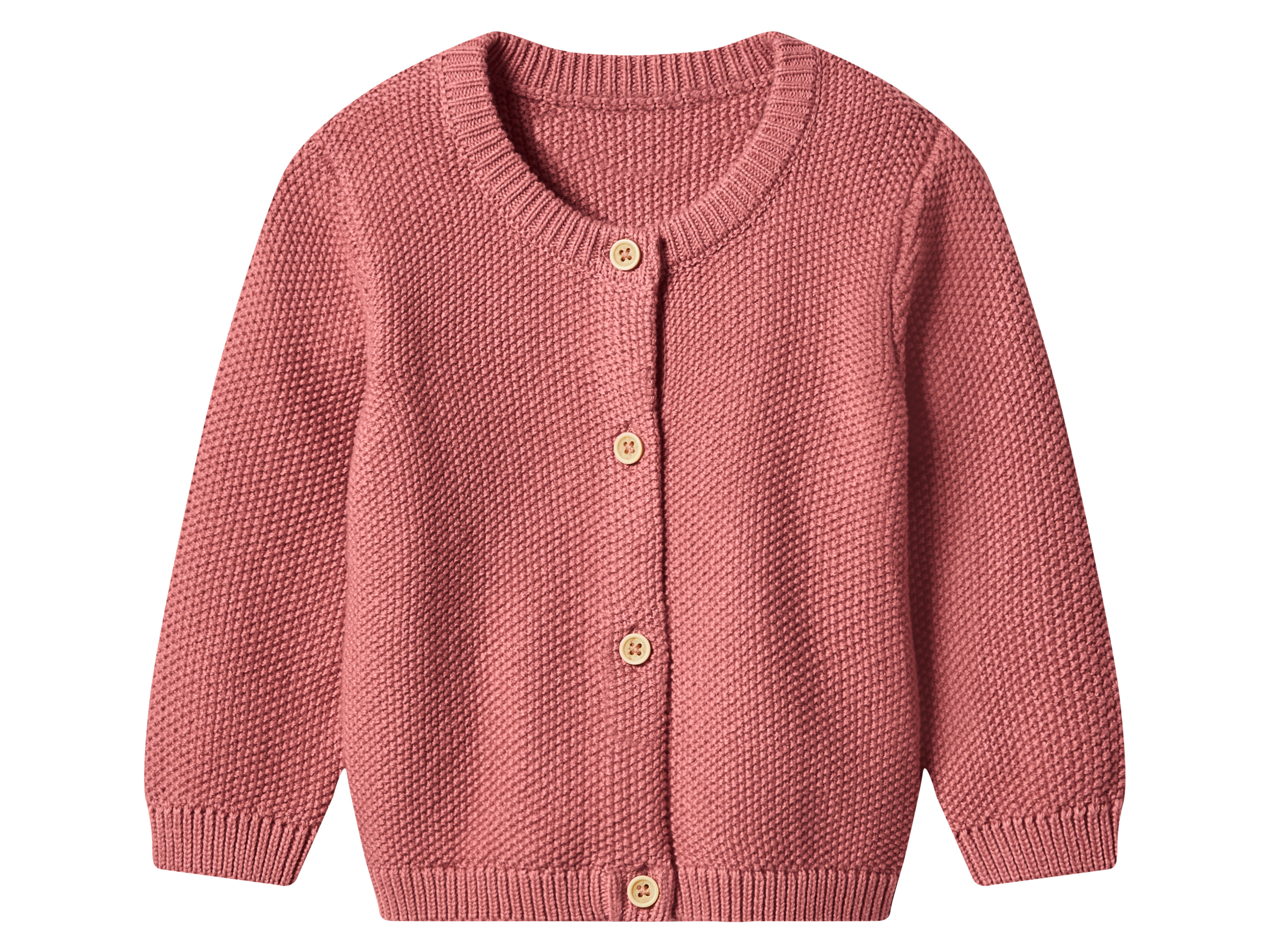 lupilu Sweterek niemowlęcy rozpinany z biobawełny Różowy, 86/92