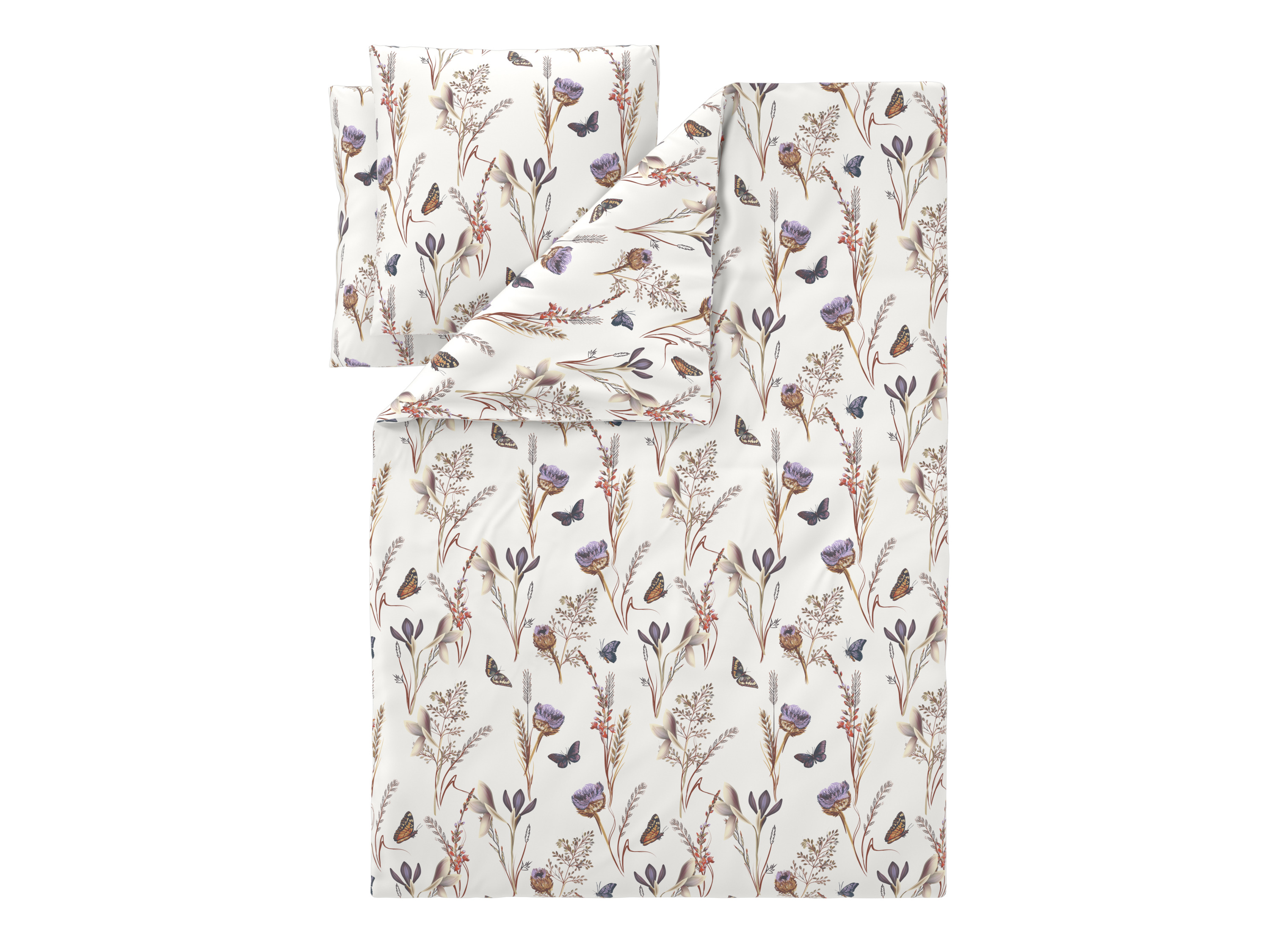 Livarno Pościel z mikrowłókna satynowego, 220 x 200 cm Kwiaty/ biały