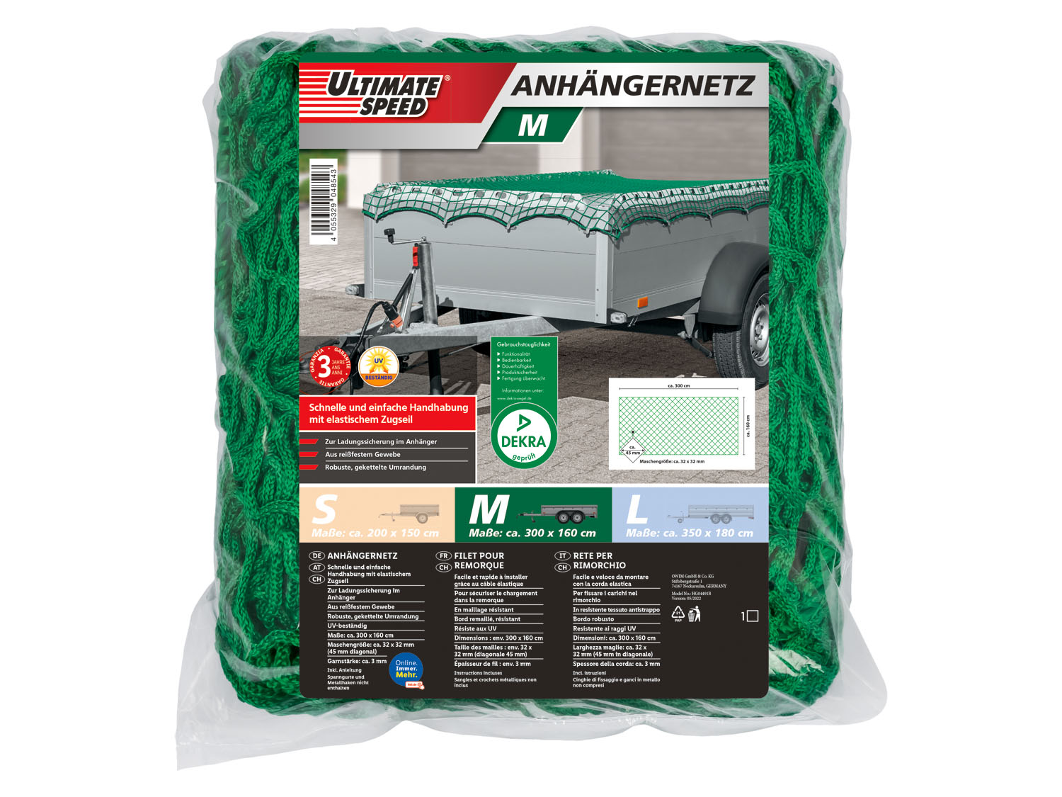 Ultimate Speed Siatka na przyczepkę, z materiału odpornego na rozerwanie M