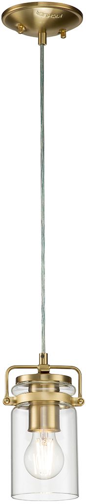 Darmowa Dostawa - Lampa wisząca 1x60 W mosiądz Elstead Lighting Brinley KLBRINLEYMPBB