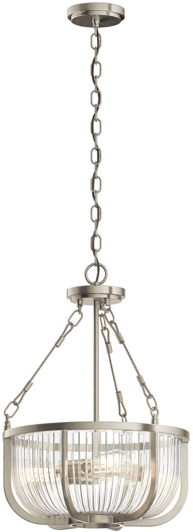 Darmowa Dostawa - Lampa wisząca 3x60 W nikiel Quintiesse Roux QNROUX3BN