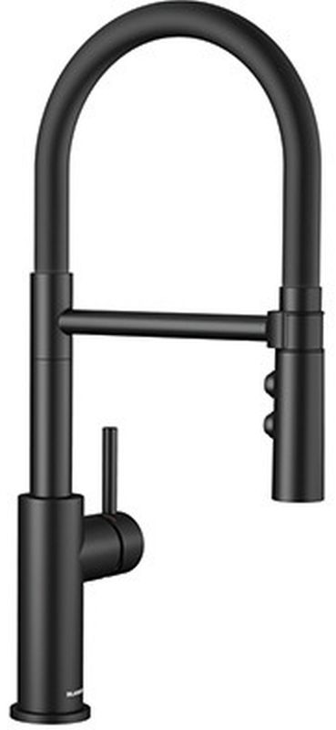 Darmowa Dostawa - Bateria kuchenna stojąca czarna Blanco Catris-S Flexo 525793