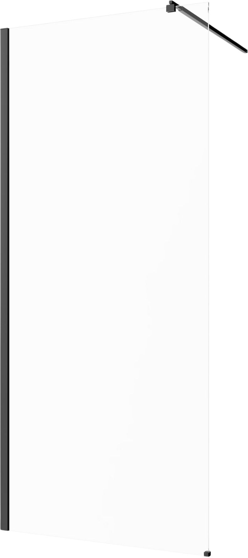 Darmowa Dostawa - Ścianka prysznicowa walk-in 120 cm czarny półmat/szkło przezroczyste Invena AK32121