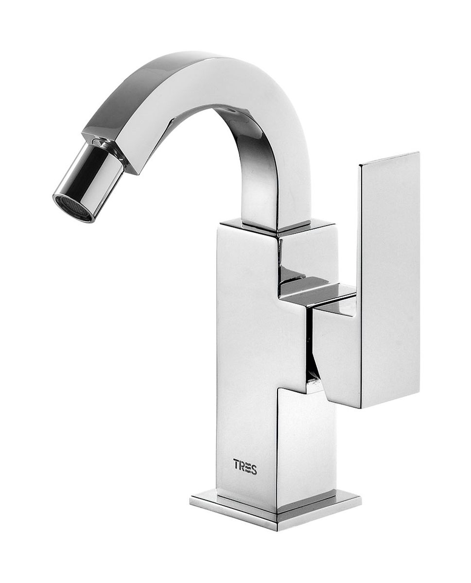 Darmowa Dostawa - Bateria bidetowa stojąca chrom Tres Cuadro-Tres 106124