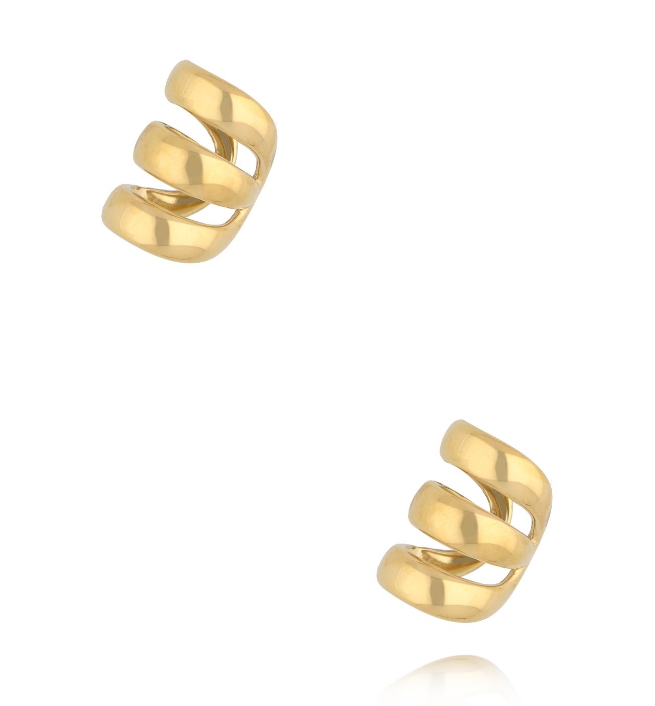 Nausznice złote potrójne KSY0463 - By Dziubeka