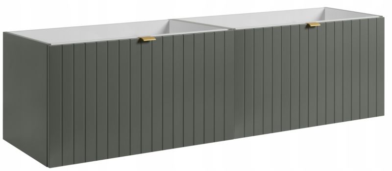 Szafka pod umywalkę Furnidea 160 cm lakierowana frezowana zielony półmat Harmo 1 szt.